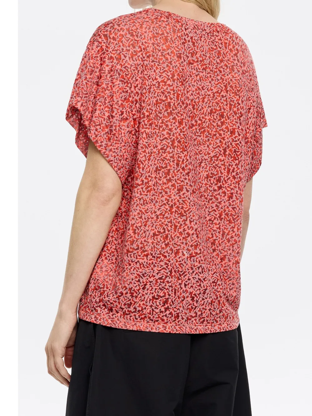 Bimba y Lola T-shirt met dierenvlekprint Rood