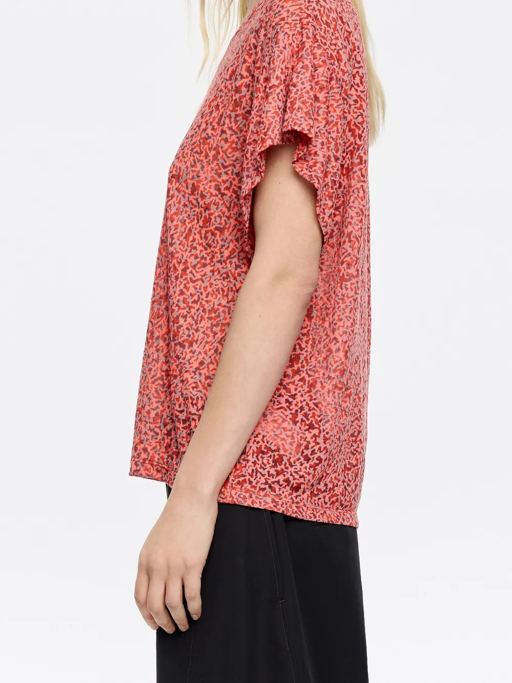 Bimba y Lola T-shirt met dierenvlekprint Rood