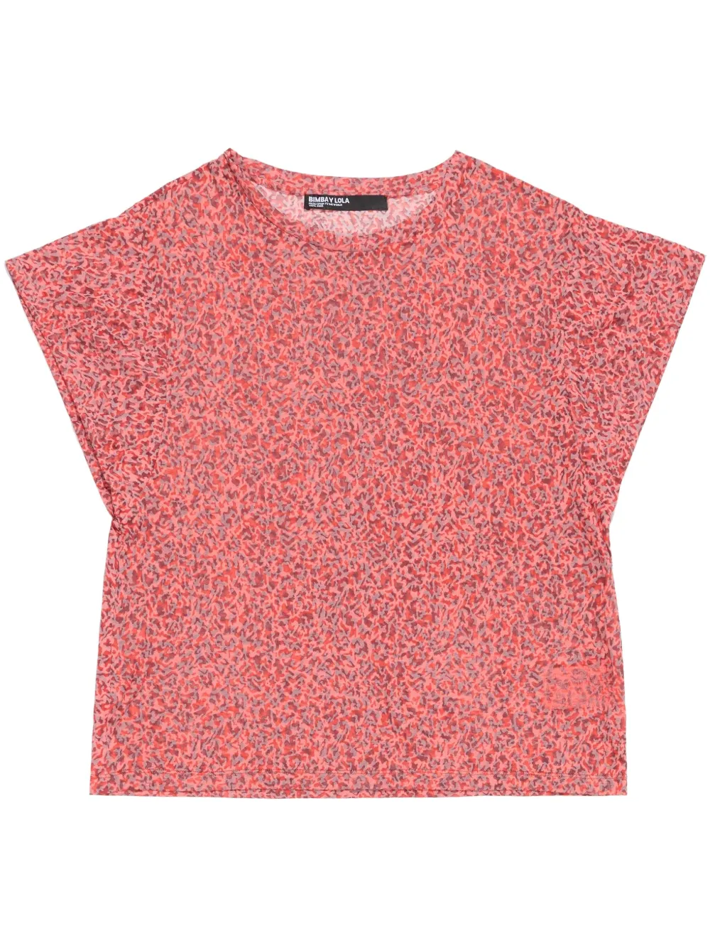 Bimba y Lola T-shirt met dierenvlekprint Rood