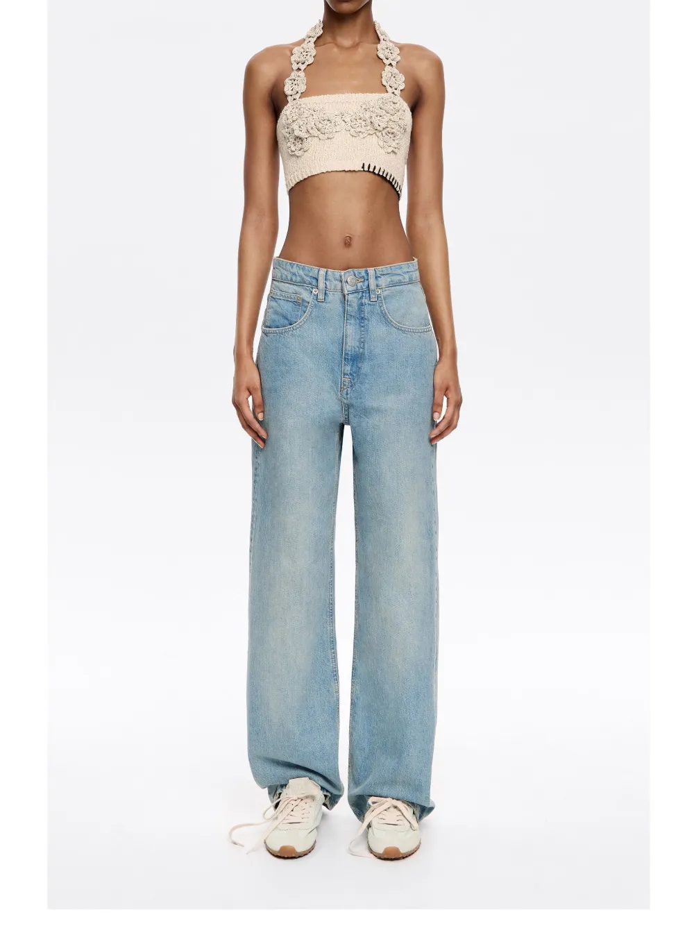 Bimba y Lola Jeans met wijde pijpen Blauw