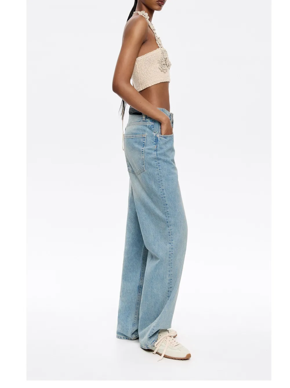 Bimba y Lola Jeans met wijde pijpen Blauw