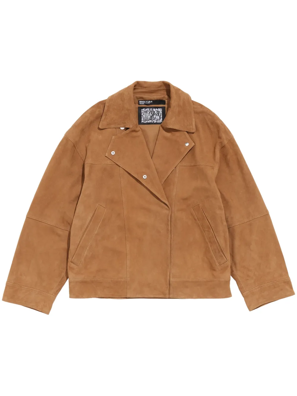 suede double-breasted jacket