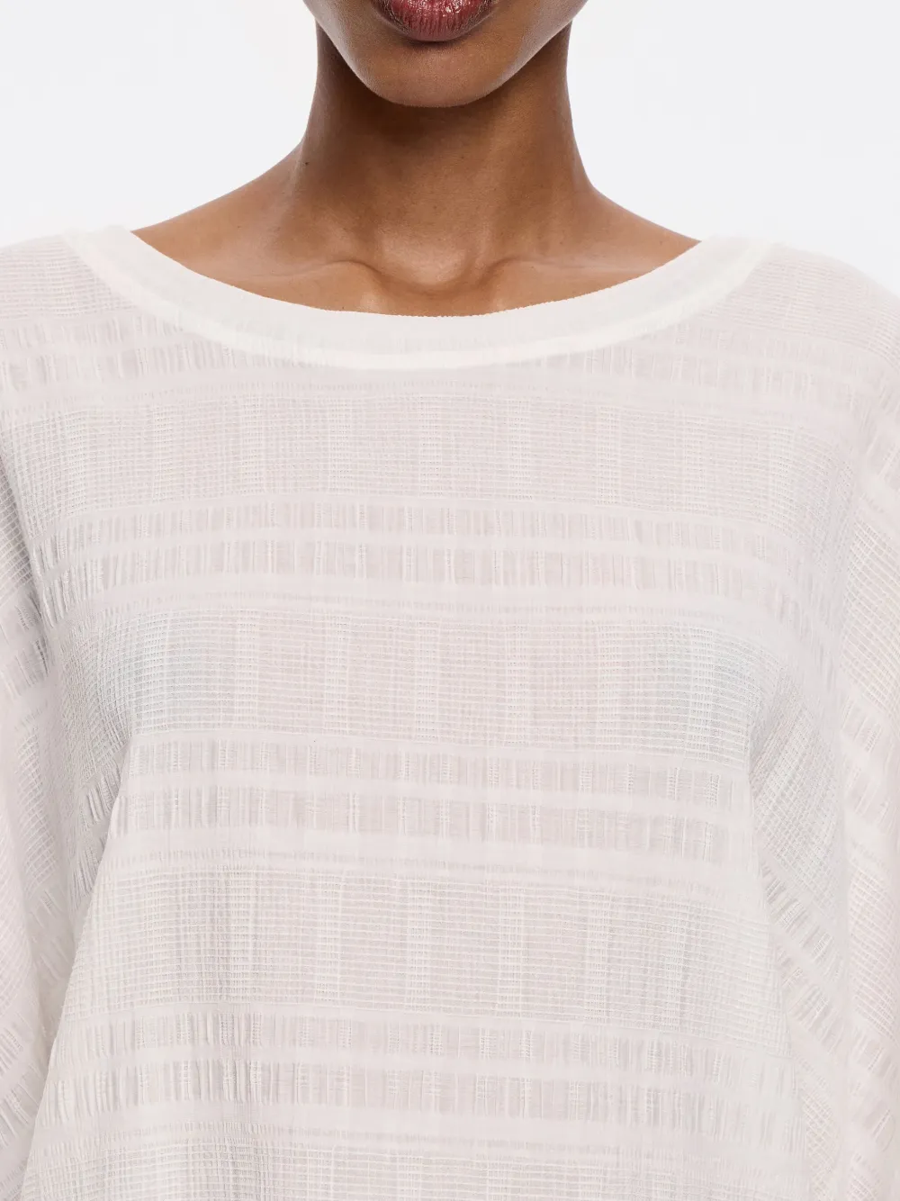 Bimba y Lola T-shirt met jacquard Wit