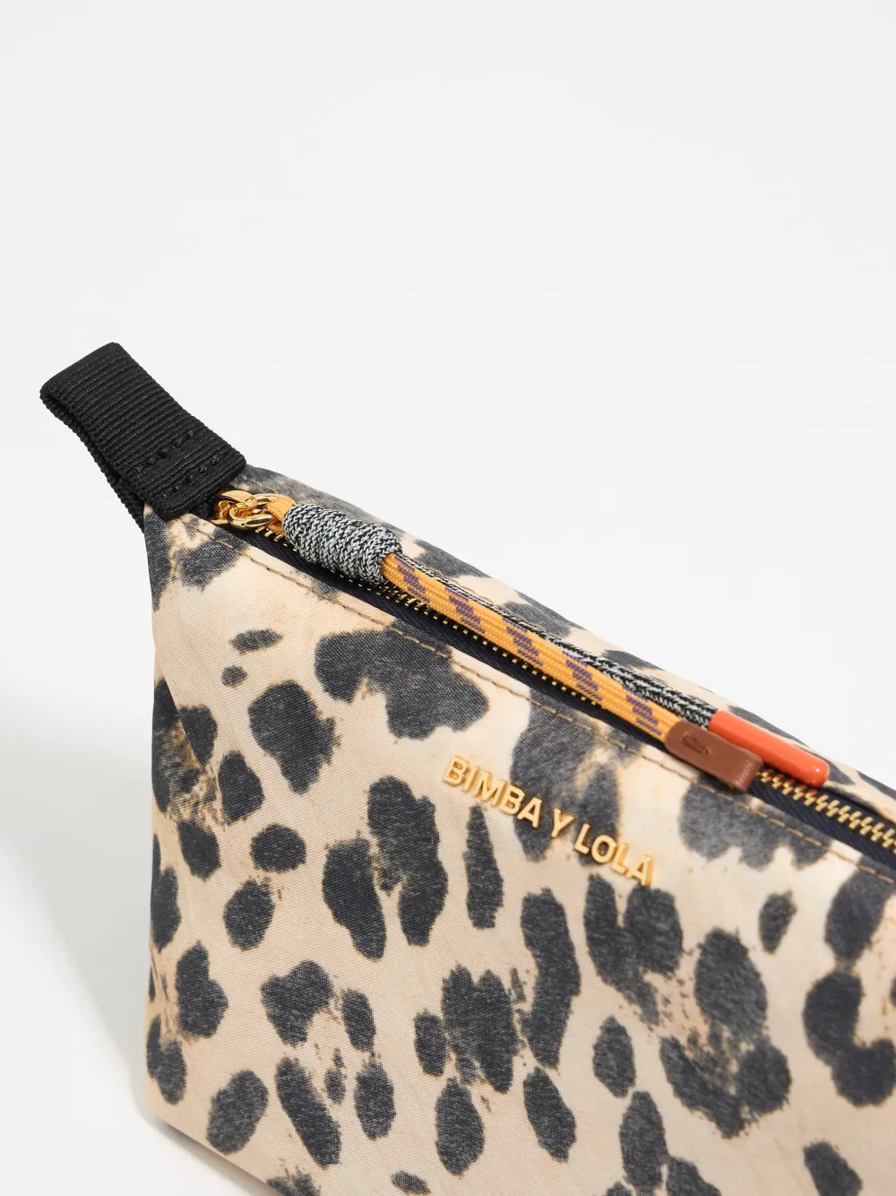 Bimba y Lola Kleine make-up tas met luipaardprint Beige