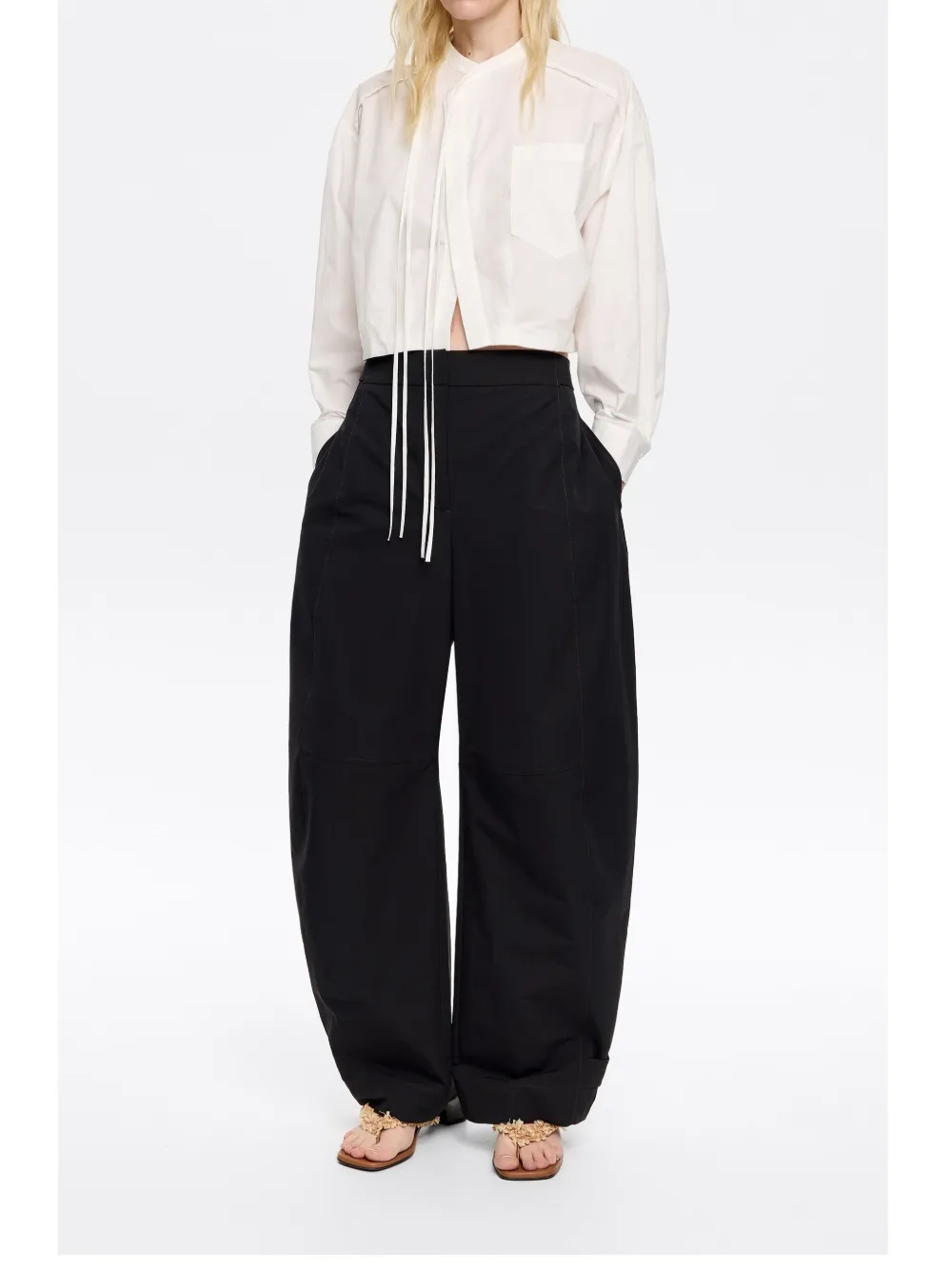 Bimba y Lola Broek met toelopende pijpen Zwart