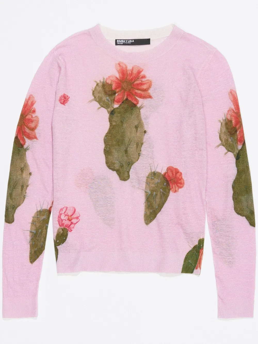BIMBA Y LOLA CACTUS-PRINT LINEN JUMPER