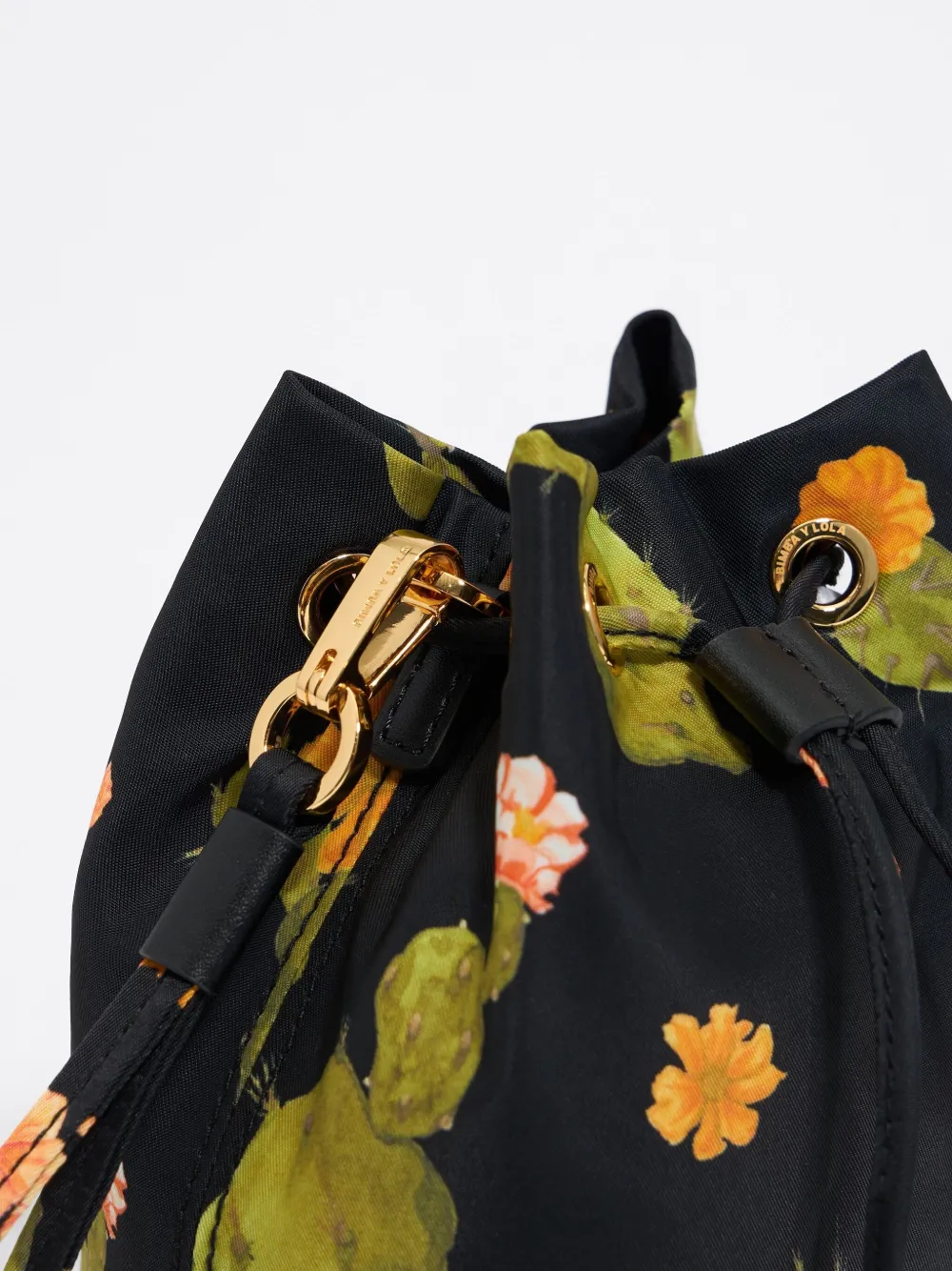 Bimba y Lola Make-up tas met cactusprint Zwart