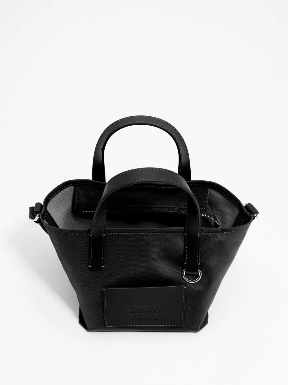 Bimba Y Lola Mini Nylon Tote Bag In Black