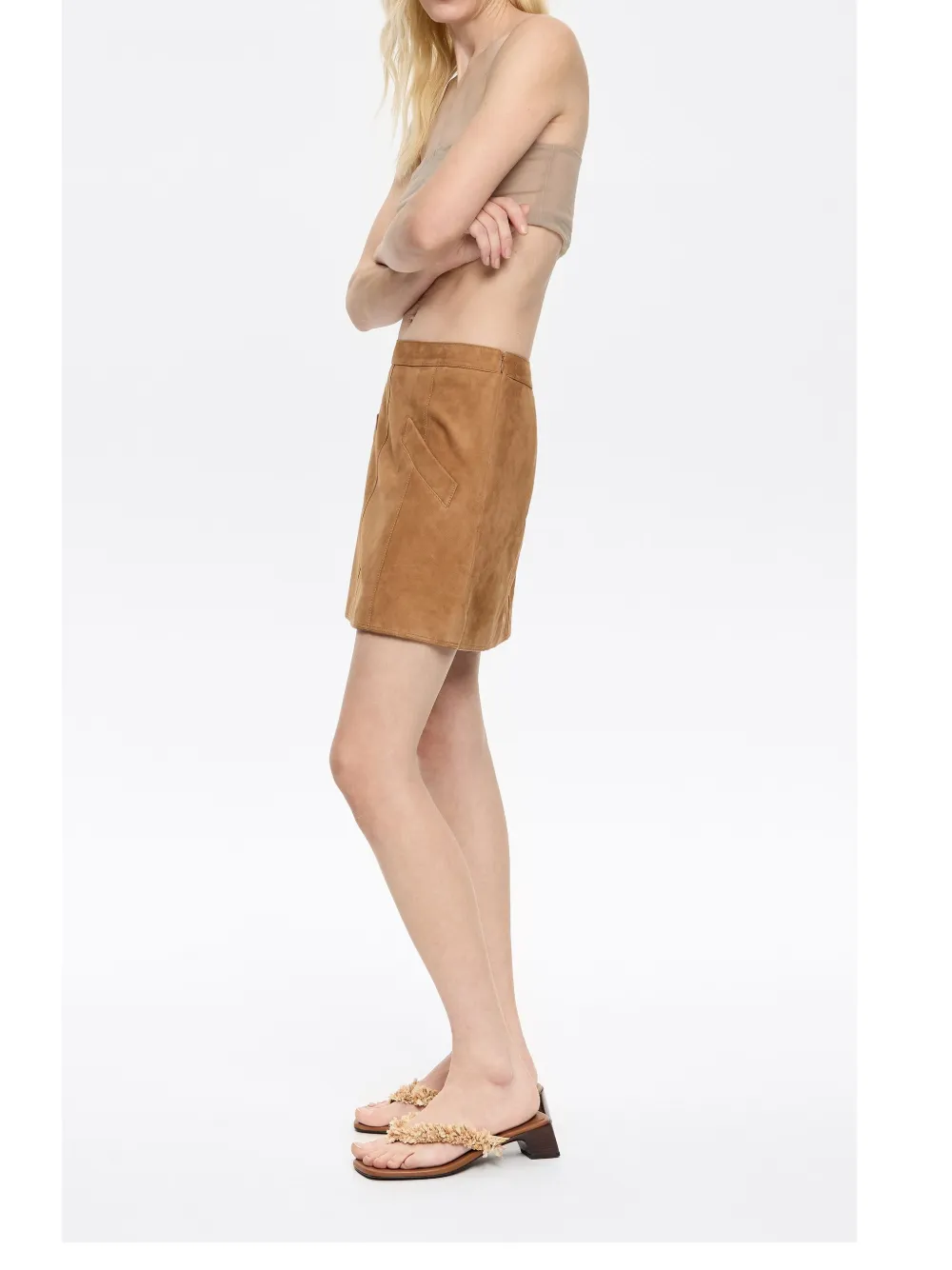 Bimba y Lola Leren mini-rok Bruin
