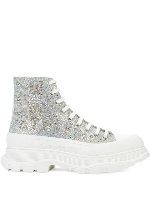 Alexander McQueen crystal-embellished platform sneakers