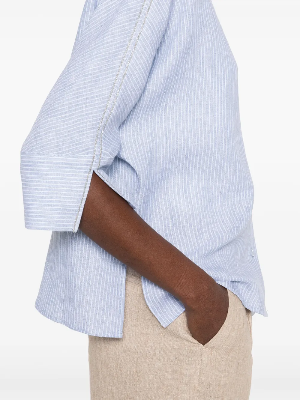 Peserico Gestreept blouse Blauw