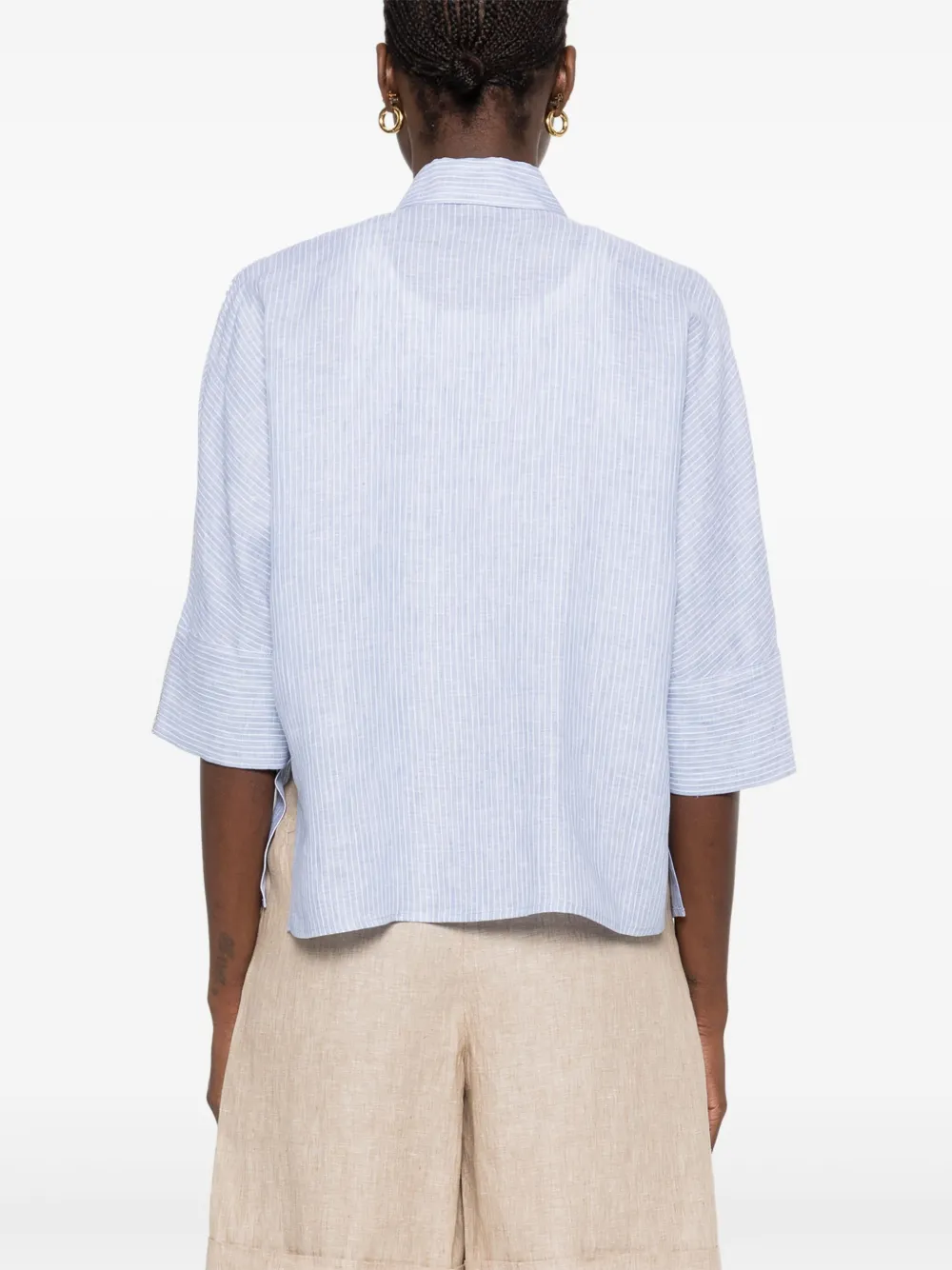 Peserico Gestreept blouse Blauw