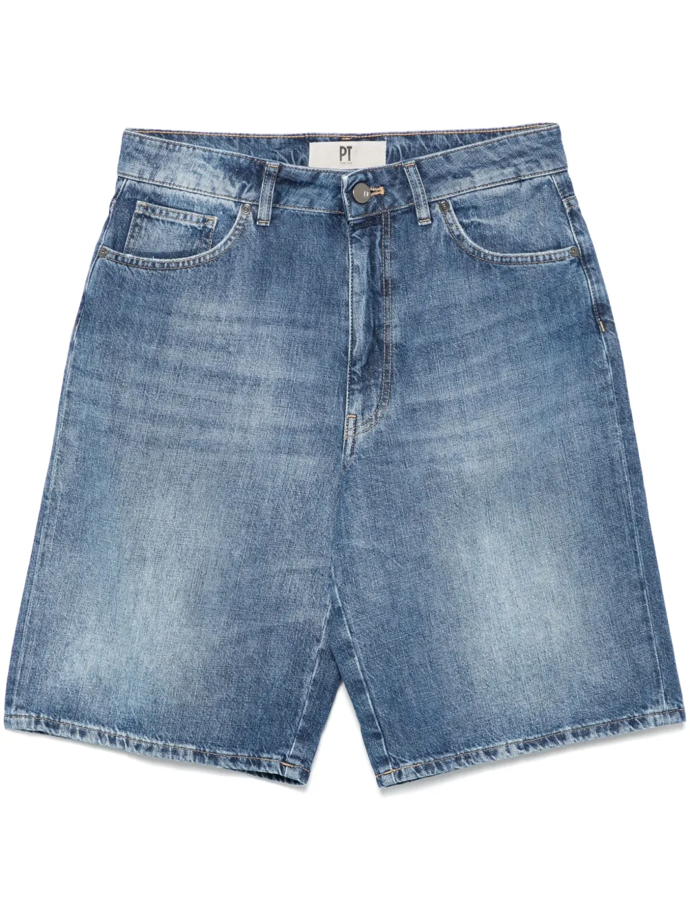 PT Torino Denim shorts Blauw