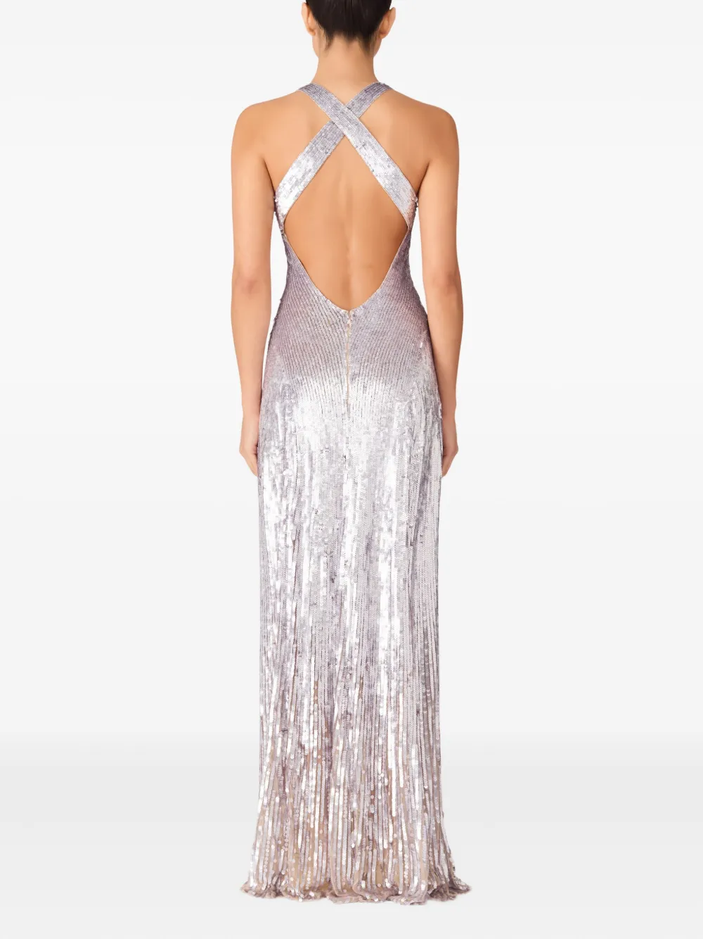 Jenny Packham Night Fever maxi-jurk Paars