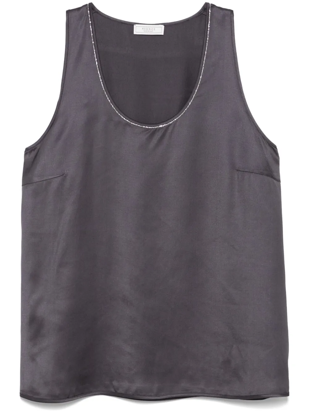 Peserico Tanktop met kralendetail Grijs
