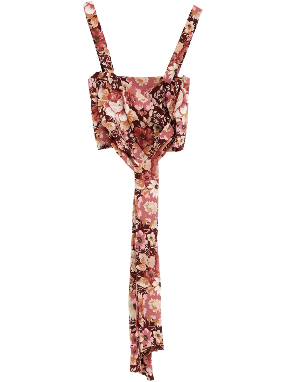 Chloé floral-print cropped top | Pink | Image 1