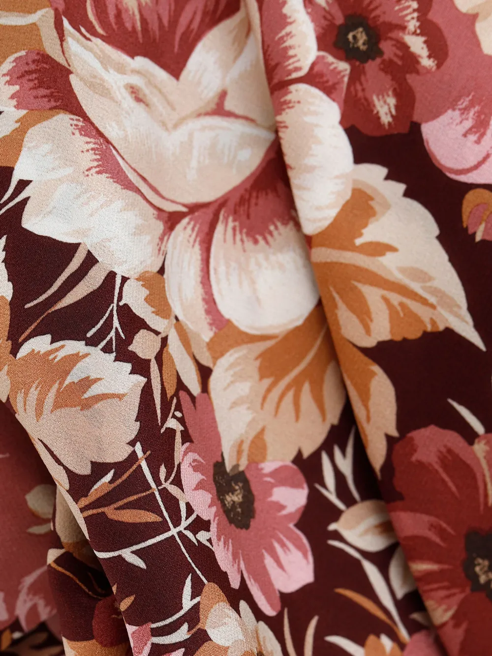 Chloé Rose Print Cropped Silk Top In 粉色