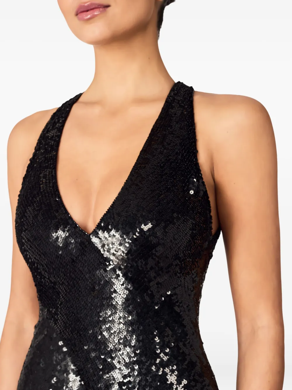 Shop Jenny Packham Night Fever Maxi Dress In Black