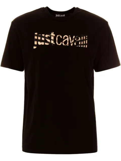 Just Cavalli logo-embroidered T-shirt