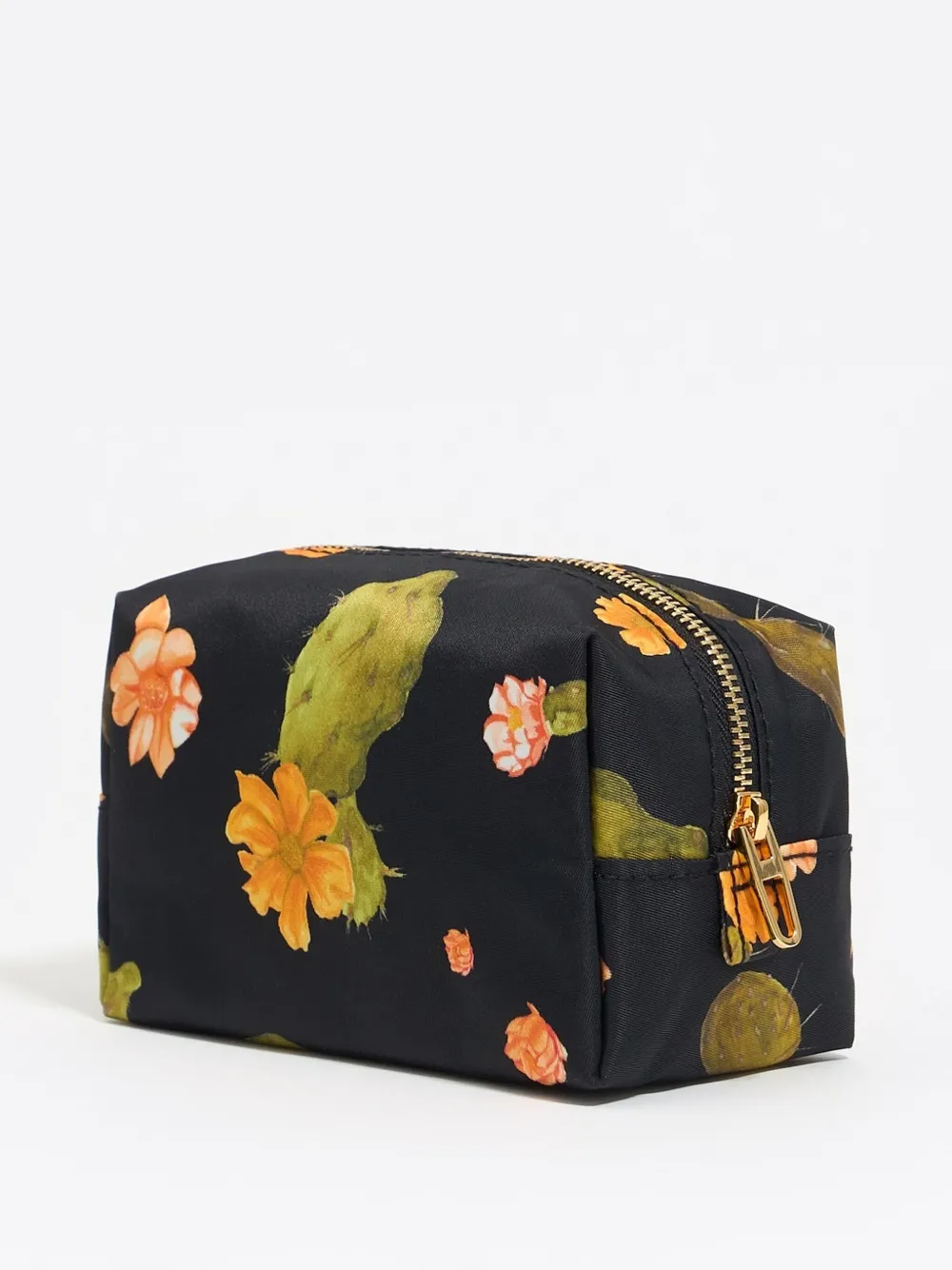 Bimba y Lola Make-up tas met bloemenprint - Zwart