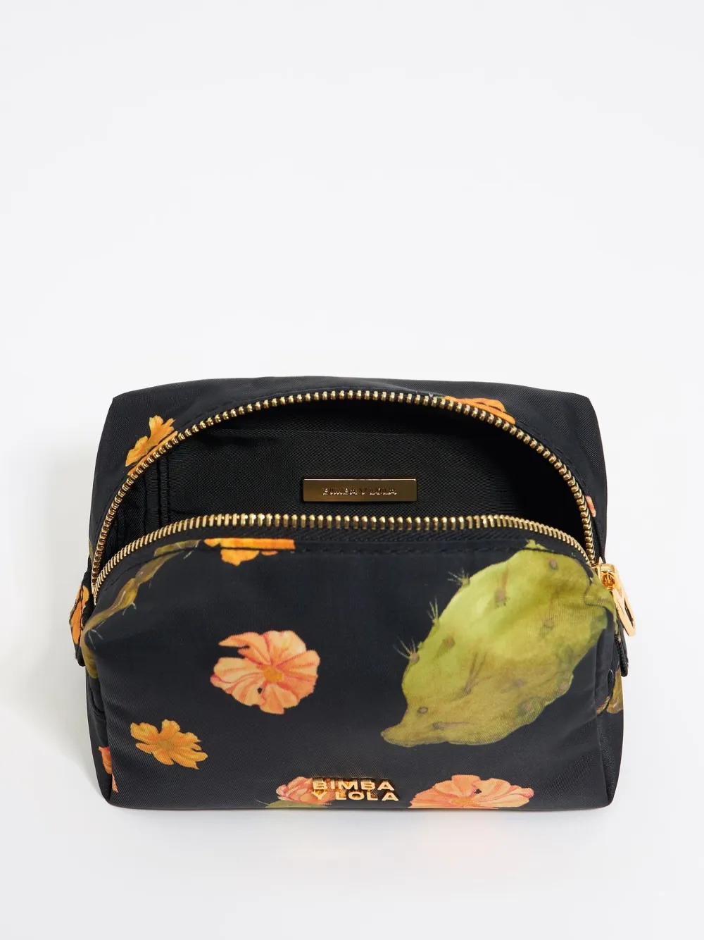 Bimba y Lola Make-up tas met bloemenprint Zwart