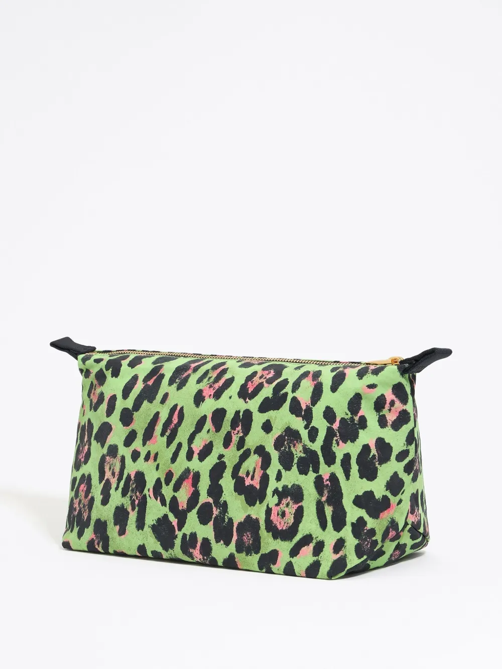 Bimba y Lola Grote make-up tas met dierenprint - Groen