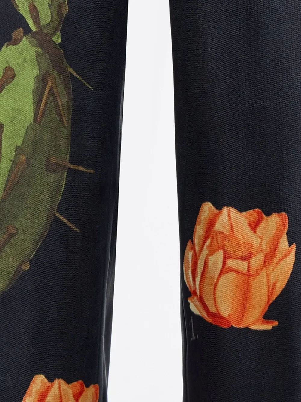 Bimba y Lola Straight broek met cactusprint Zwart