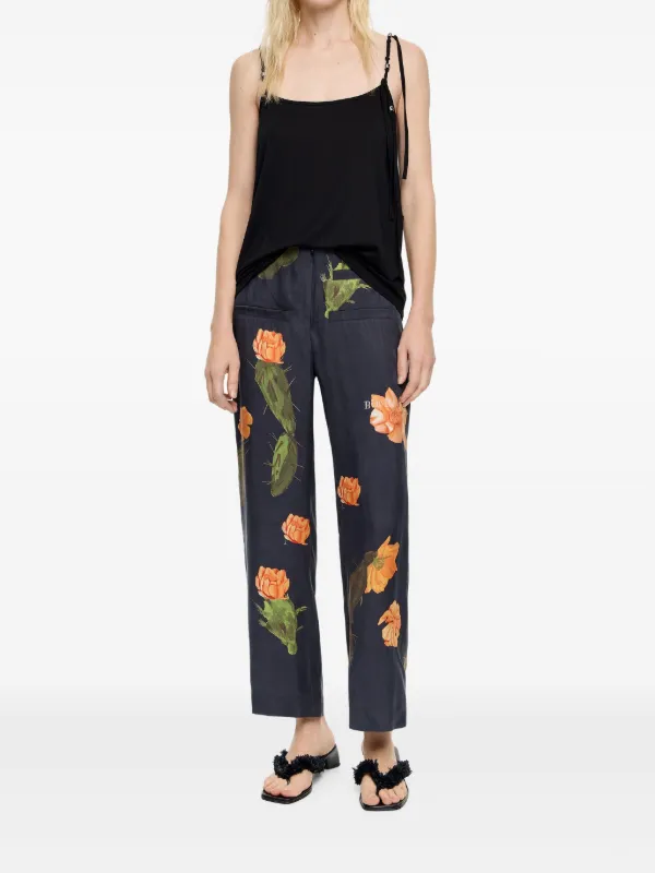 【BIMBA Y LOLA】ストレートパンツ Bimba y Lola プリント ストレートパンツ | ブラック | FARFETCH JP