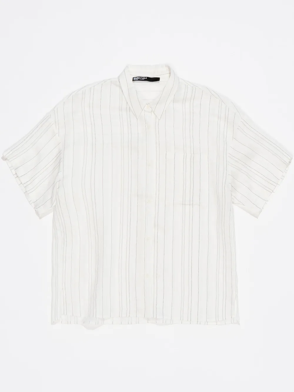 Bimba Y Lola Striped Oversize Shirt In White