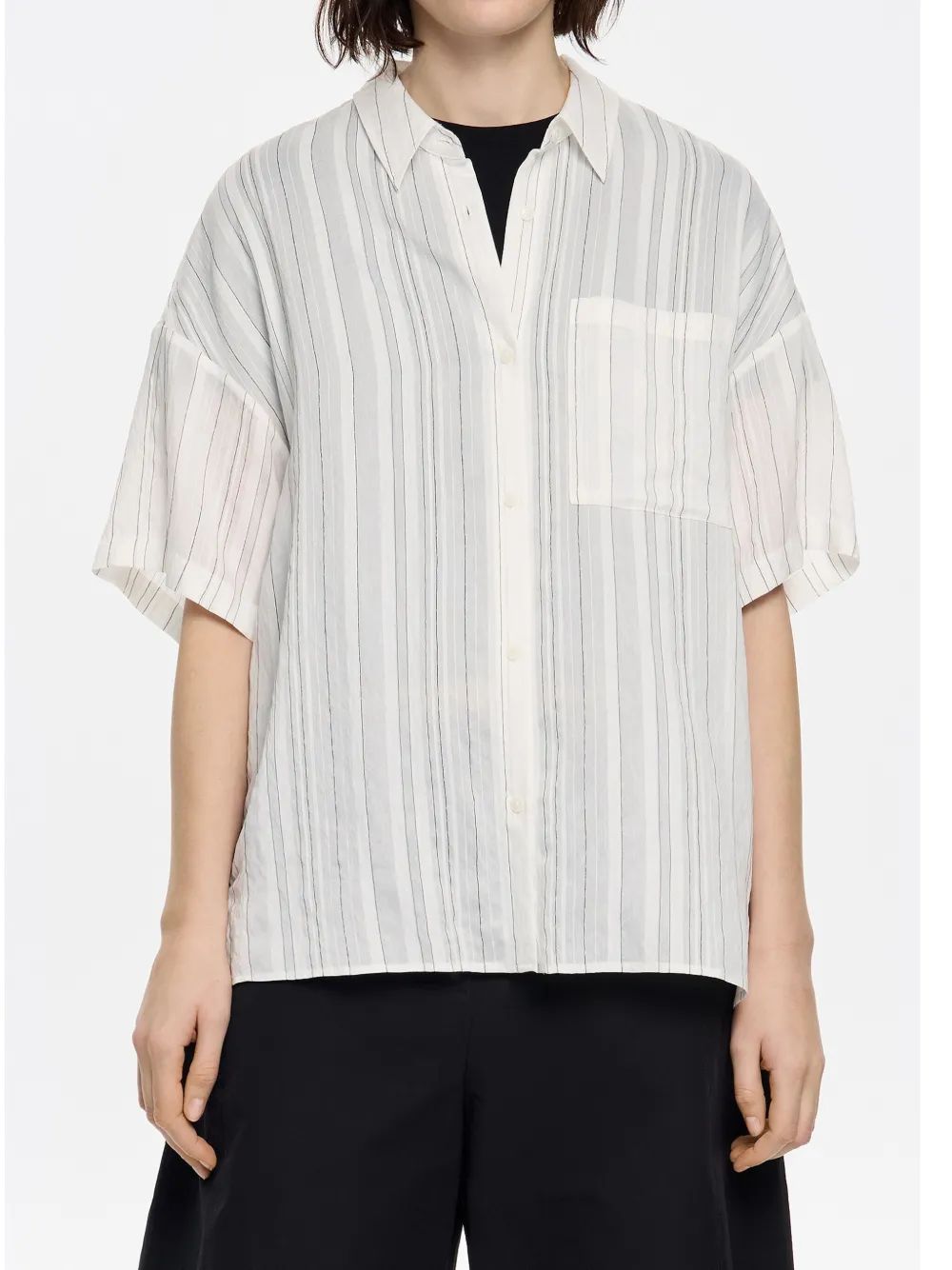 Bimba y Lola Gestreepte blouse Wit