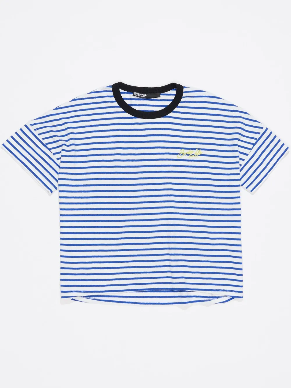 BIMBA Y LOLA STRIPED COTTON BOXY T-SHIRT