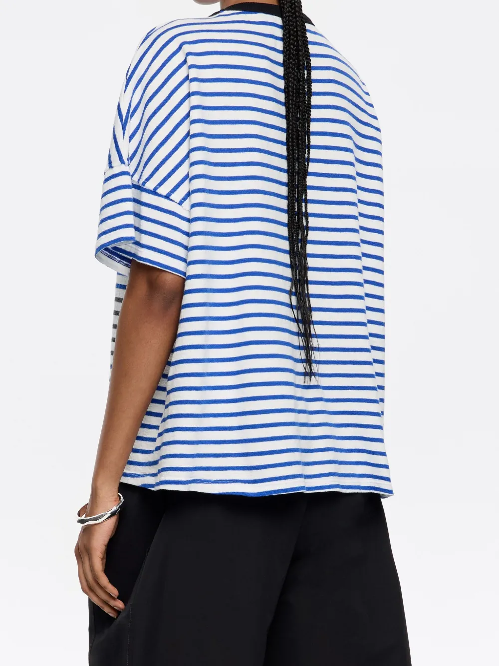BIMBA Y LOLA STRIPED COTTON BOXY T-SHIRT