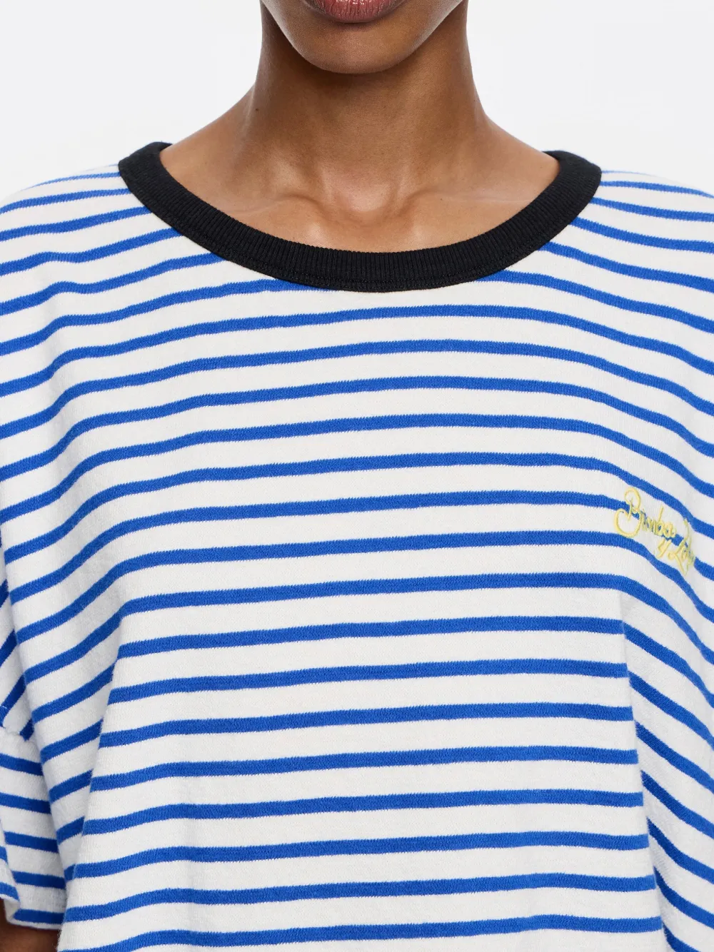 BIMBA Y LOLA STRIPED COTTON BOXY T-SHIRT