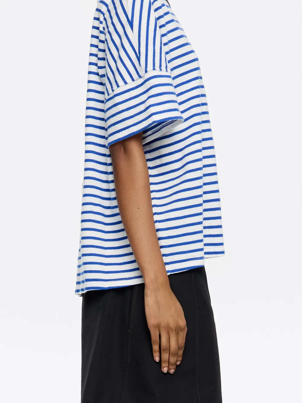BIMBA Y LOLA STRIPED COTTON BOXY T-SHIRT