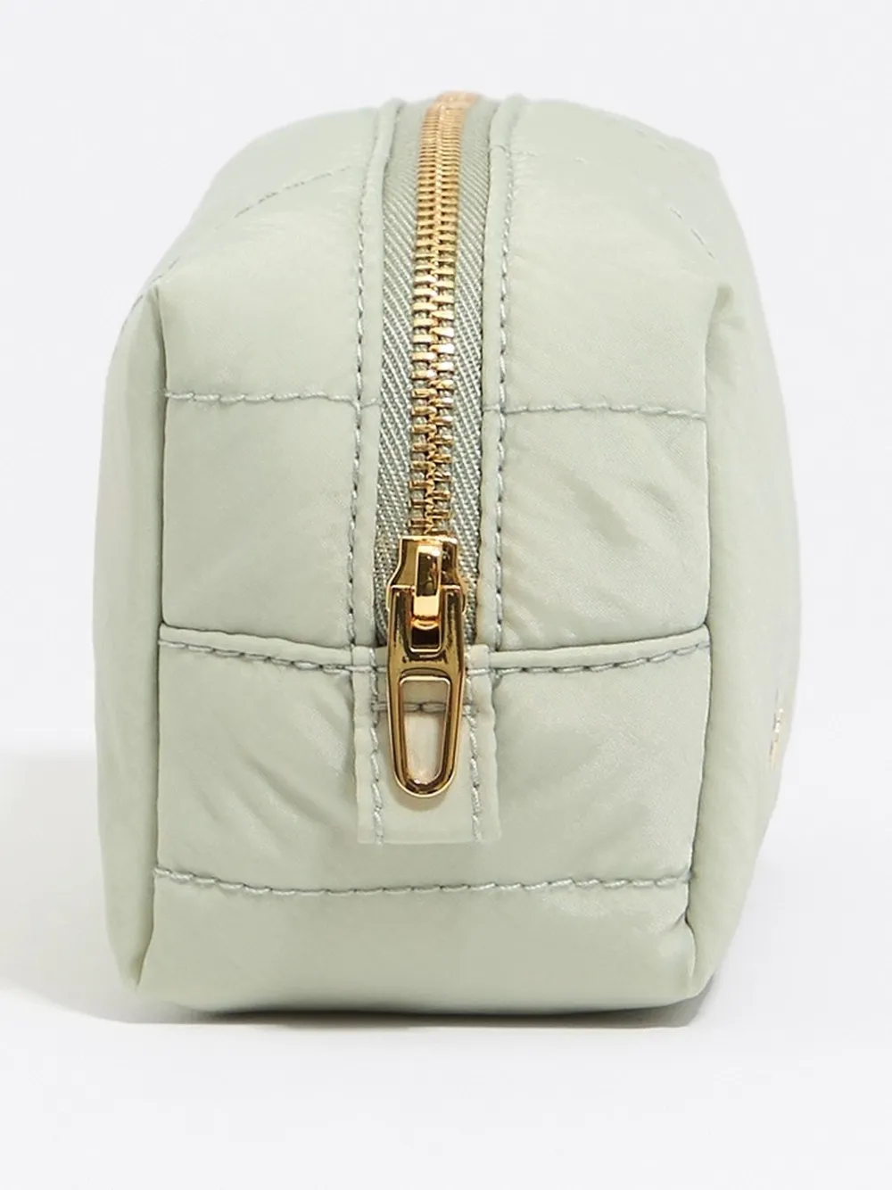 Shop Bimba Y Lola Small Quilted Cosmetic Pouch In Green