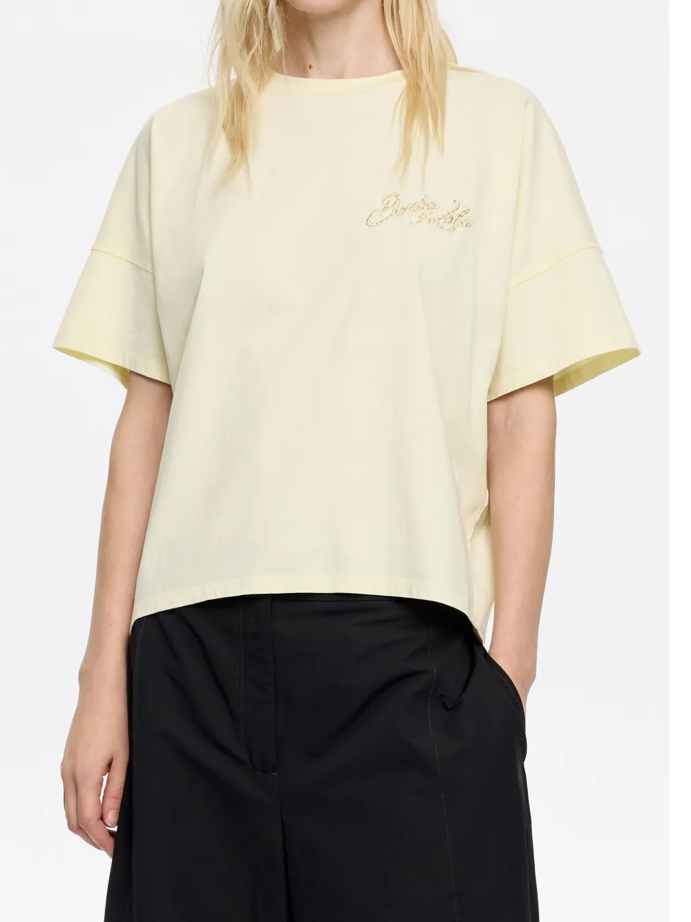 BIMBA Y LOLA LOGO-EMBROIDERED T-SHIRT