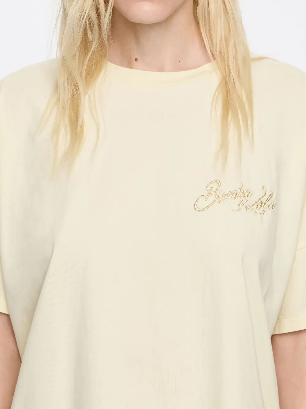 BIMBA Y LOLA LOGO-EMBROIDERED T-SHIRT