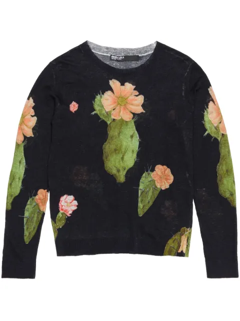 Bimba y Lola Cactus-print linen jumper
