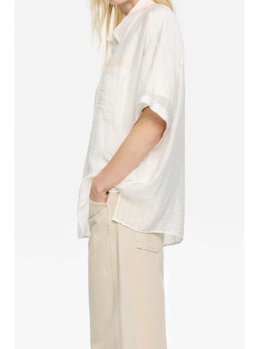 Bimba y Lola Gestreepte blouse Wit