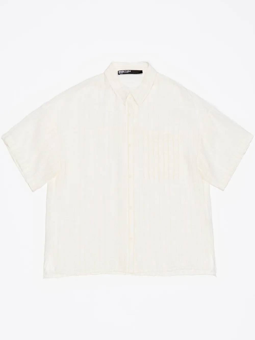Bimba Y Lola Striped Oversize Shirt In White