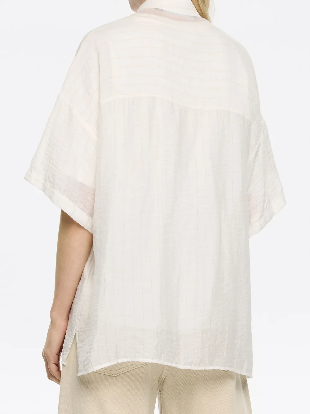 Bimba y Lola Gestreepte blouse Wit