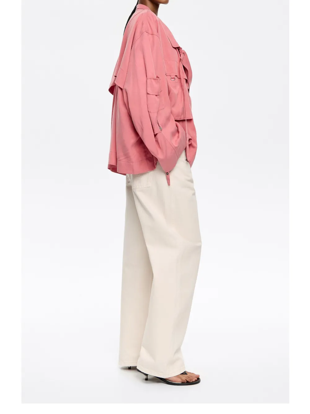 BIMBA Y LOLA FLUID DOUBLE-BREASTED JACKET 