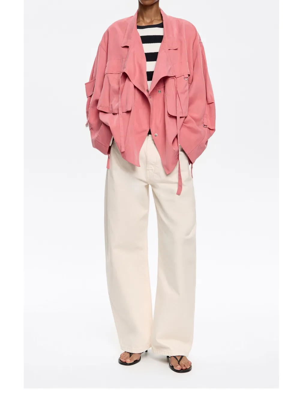 BIMBA Y LOLA FLUID DOUBLE-BREASTED JACKET 