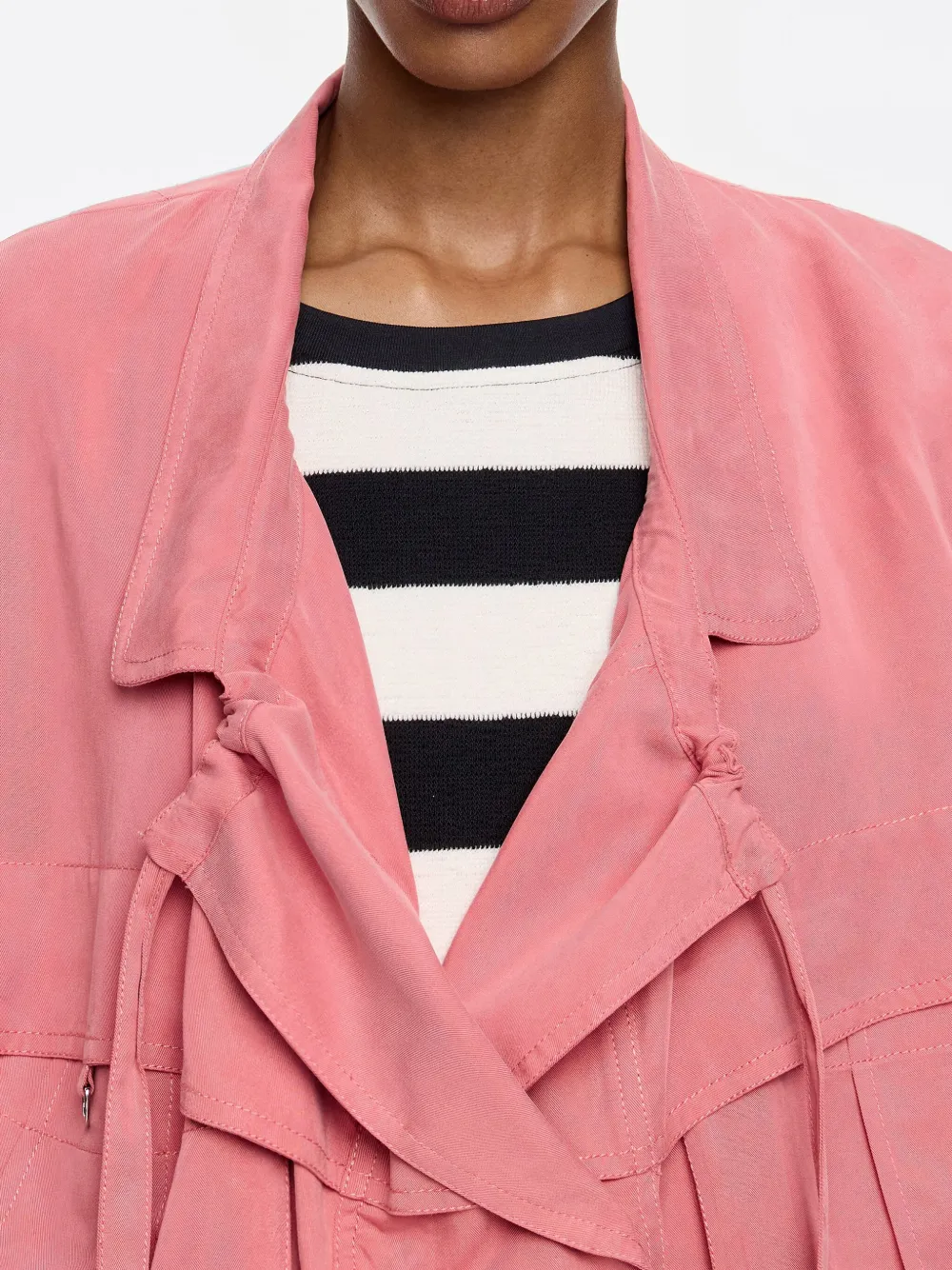 BIMBA Y LOLA FLUID DOUBLE-BREASTED JACKET 