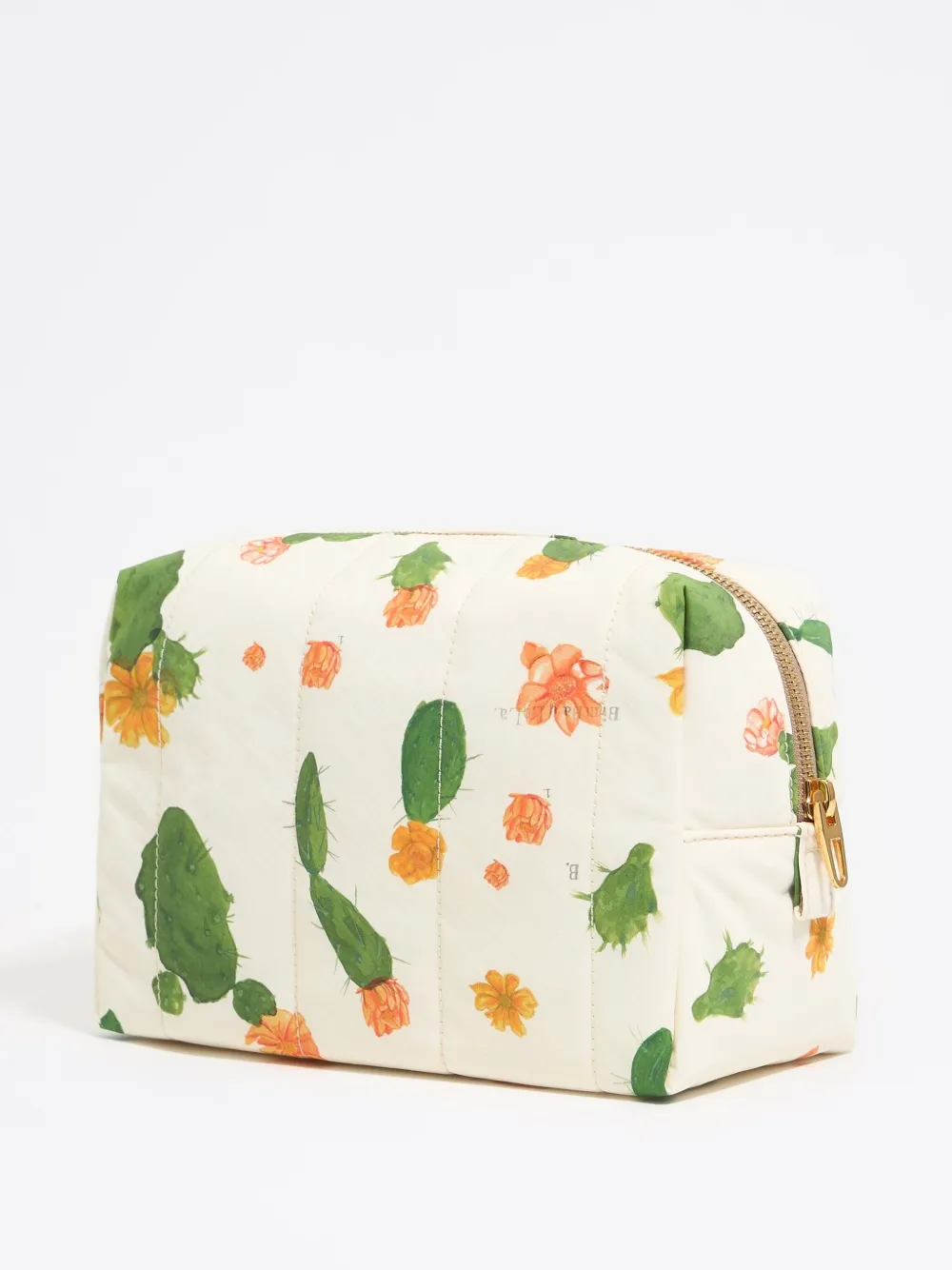 Bimba y Lola Make-up tas met bloemenprint - Wit