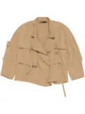 Bimba y Lola fluid double-breasted jacket - Brown