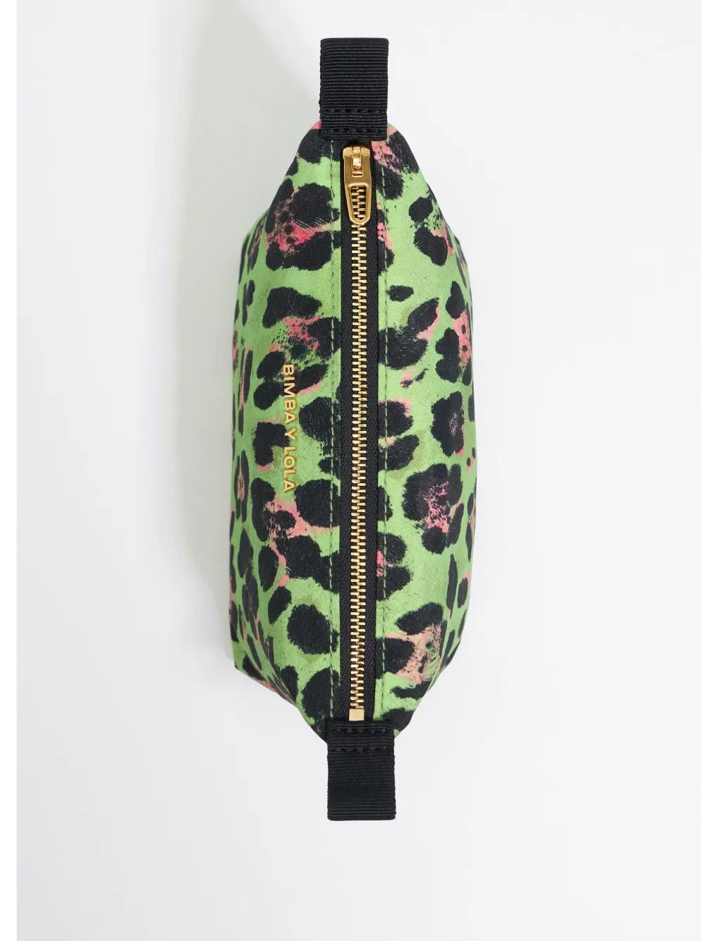 Bimba y Lola Make-up tas met luipaardprint Groen