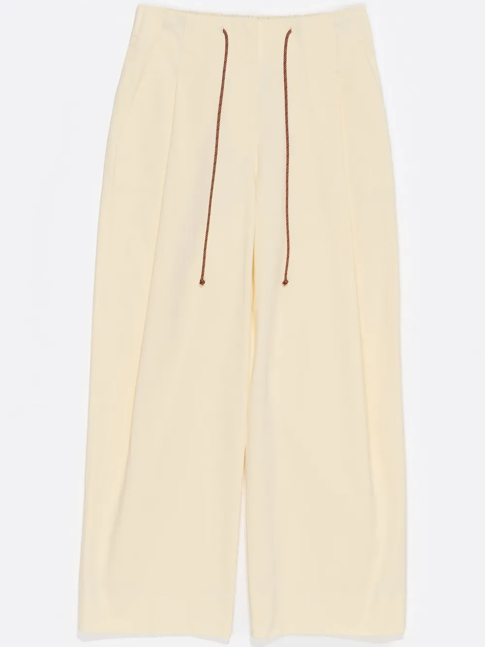 Bimba Y Lola Cotton Darted Trousers In Neutrals