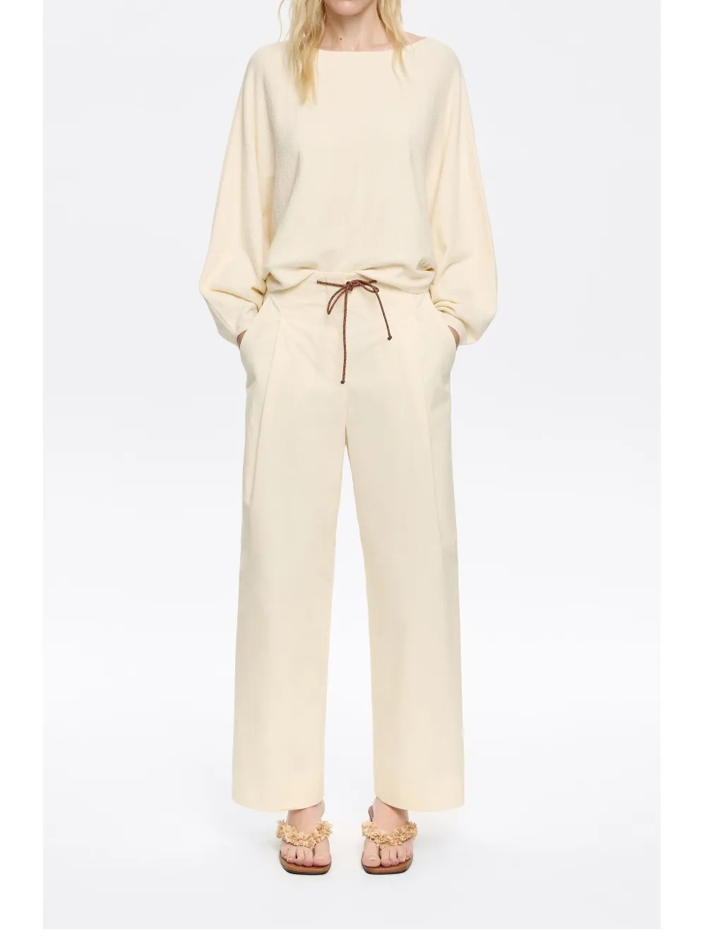 Bimba y Lola Katoenen broek Beige
