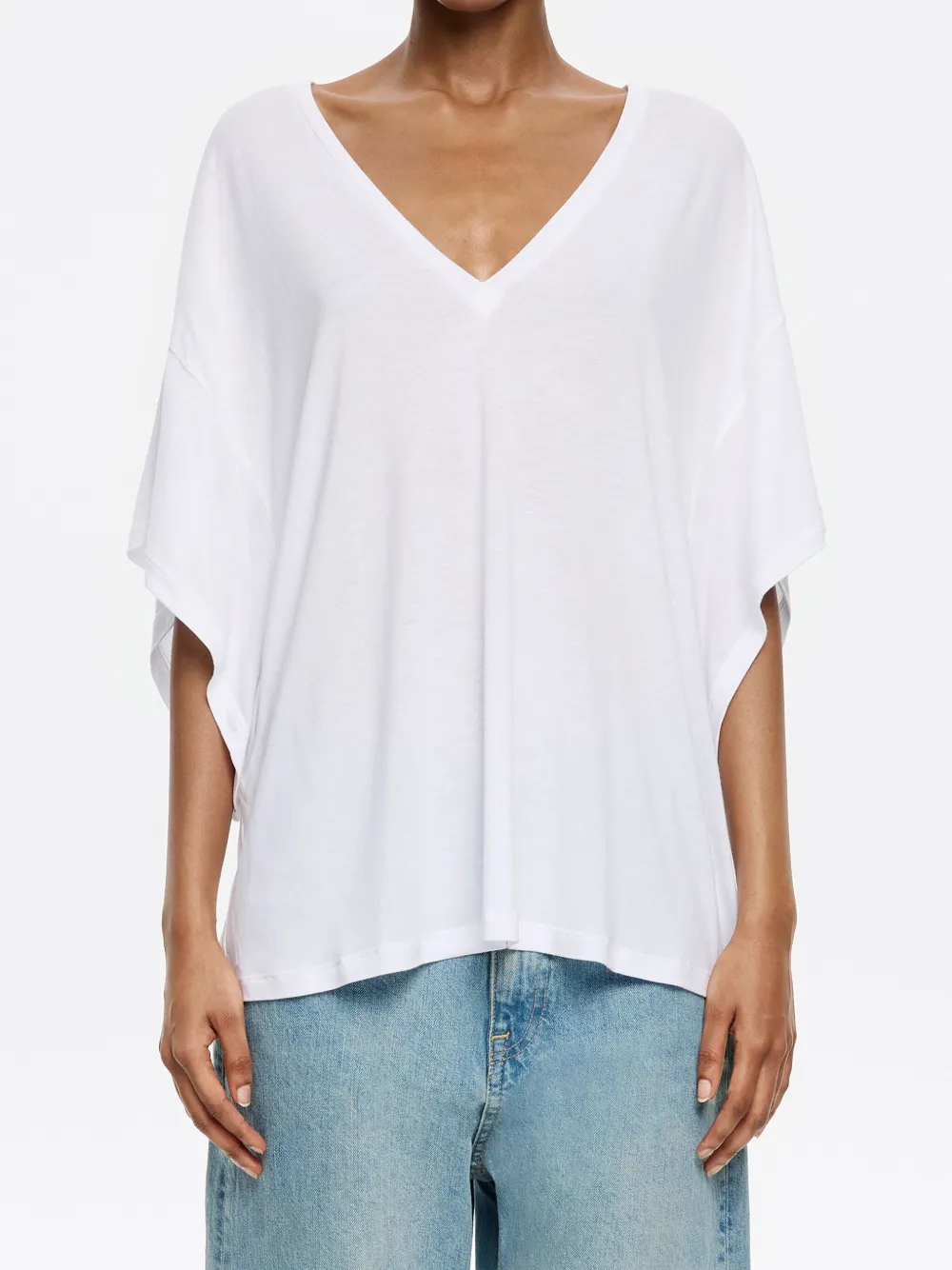 Bimba y Lola T-shirt met verlaagde schouders Wit